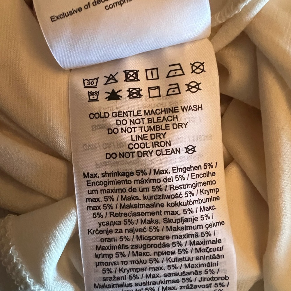 NWT Vero Moda Long Sleeve Top, Cream, Medium - Picture 6 of 6